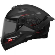 Resim MT KASK THUNDER 4 SV FF118SV LUMINENCE D1 MAT ŞEFFAF VİZÖRLÜ 