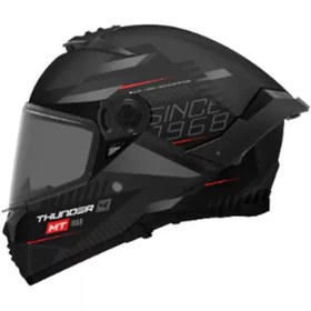 Resim MT KASK THUNDER 4 SV FF118SV LUMINENCE D1 MAT ŞEFFAF VİZÖRLÜ 