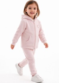 Resim Jeopardi Kız Çocuk Pudra Fermuarlı Hoodie Ceket 