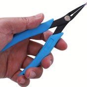 Resim 1 Adet Yüksek Karbon Çelik Sivri Burunlu Takı Yapımı için Pense - Düz Ağızlar, Rahat Tutuş Sapları, Mavi ve Siyah Tasarım, Hassas Kesim için DIY El Aleti, Şık Profesyonel Görünüm 