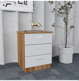 Resim Asil 3'lü Ofis Takımı Model 9 Ceviz Beyaz 