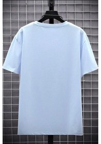 Resim Erkek Belive İn Yourself Baskılı Oversize Tshirt Bebemavi Bebek Mavisi 