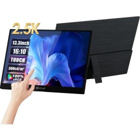 Resim Zeuslap Z13KT 13.3" 2560*1600@60Hz 2k IPS Panel Type-C 100% Srgb 300CD/M² Dokunmatik, Taşınabilir Monitör (ZL-Z13KT) 