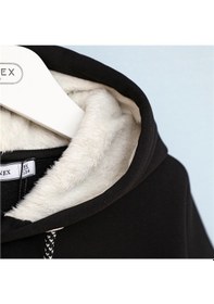 Resim Wanex Erkek Çocuk Uzun Kol Kalın Kapüşonlu Sweat - 16549 Siyah 