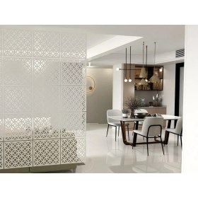 Resim Kayasan Ahşap Kayasan ® Lazer Kesim Sarkıt Paravan, Ahşap Seperatör, Oda Ayırıcı 4'lü Panel Levha Seti 