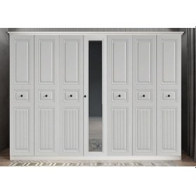 Resim Arona Membran 7 Kapaklı Gardırop Montaj Dahil Beyaz 245 Cm 