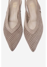 Resim Luvishoes Lıeve Bej Süet Hakiki Deri Kadın Alçak Topuklu Ayakkabı Bej 