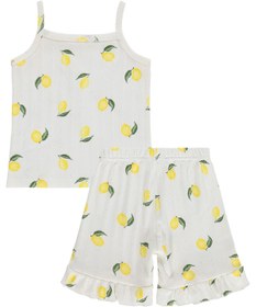 Resim Civil Girls Limon Desenli Şortlu 2-5 Yaş Pijama Takımı - Kırık Beyaz - Kırık Beyaz / 2-3 Yaş 