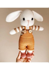 Resim Amigurumi Sevimli Tavşan Organik Oyuncak 