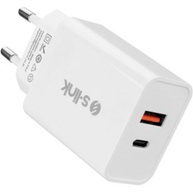 Resim Genel Markalar SL-EC60 20W PD3.0/Quick Charge QC3.0 Type USB-C +USB A Hızlı Beyaz Ev Şarj Adaptör 