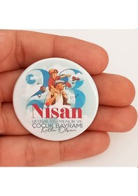 Resim 20 Adet - 23 Nisan Öğrenci Rozeti Model 5 Çok Renkli 