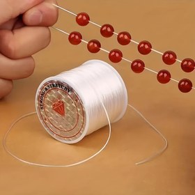 Resim 1960 İnç/Rulo Lastik İpi 50m 0.8mm Kendin Yap Bileklik Kolye Boncuk Takı Yapımı Kristal İplik Parti Balon Kordon Süslemeleri - Boncuk Kordonları ve İplikler 