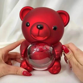 Resim LTG Nova Sevimli Ayıcık Güllü Takı Kutusu Kırmızı 