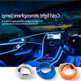 Resim Trendooze Turcoshop11 Kırmızı Turuncu 39.37inç Esnek Led Neon Işık Şeridi Araç İçi Dekorasyon, Parti Aydınlatma 