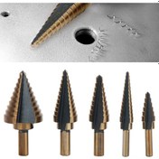 Resim Ximistore9 5 Adet Hss Konik Basamaklı Matkap Ucu, Çelik-ahşap-pvc Delici, Dayanıklı, Taşınabilir Kutulu Set 