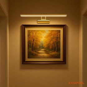 Resim SekaTech 35cm LED Aplik Gold Kasa | 3200K Gün Işığı | IP20 Koruma | Ayna, Tablo ve Resim Banyo Üstü Duvar Aydınlatma | 220V | Modern Tasarım 