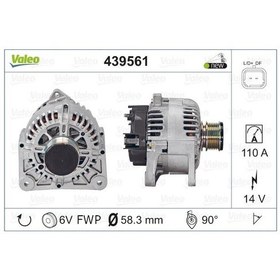 Resim Renault Alternator 12 V 110 A Duster Logan 1.5 Dcı - Valeo 406770 
