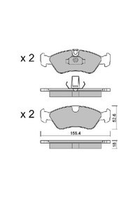 Resim Opel Astra 1991-1998 Arası 2.0 İ 16v, 1.8 İ 16v, 1.7 D, 1.7 Td, 1.7 Tds Aisin Marka Ön Balata 