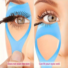 Resim 3’ü 1 Arada Kirpik & Göz Farı Makyaj Aleti - Lekesiz Uygulama için Silikon Kıllar, Kokusuz Plastik ve Avuç Fırçası Tasarımlı Çok Fonksiyonlu Eyeliner Asistanı, Tüm Açık Bej Renkler için Maskara Fırçası, Kirpik Fırçası, Ergonomik Sap, Dayanıklı Kıllar, Profesyonel Stilistler İçin 