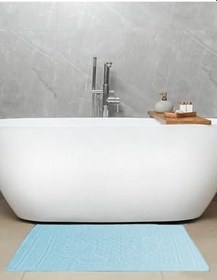 Resim Mira Home Ayak İzli Banyo Havlusu% 100 Pamuk Yumuşak Ayak Havlusu 50x70 Cm Mint Yeşil 