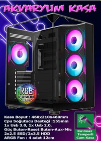 Resim Warbox Dead i5-6500 16 GB 256 GB HDD 250 GB SDD 8 GB RX580 W10P Masaüstü Oyuncu Bilgisayarı 