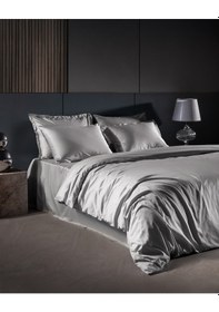 Resim Madame Coco Thalie Çift Kişilik %100 Pamuk Çizgili - 300tc Saten Nevresim Takımı - Gri 8684427207888 Gri 