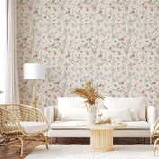 Resim 1 adet Çiçek Tasarımı Kendinden Yapışkanlı Duvar Kağıdı - Modern Çiçekler ve Kelebekler Peel & Stick Vinil Çıkartma Ev Dekoru için, Kolay Uygulama, Yapıştırıcı Gerektirmez, Dolap Yenileme ve Oda Geliştirme için İdeal, Duvar Kağıdı Dekoru 