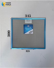 Resim Beko: Ade63640g Yatık Davlumbaz 345x300 Mm Aspiratör & Davlumbaz Tel Yağ Filtresi Model: 9197061918 34,5x30 Cm 