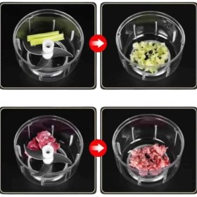 Resim Pileli Store Şarjlı Mini El Rondosu Doğrayıcı Taşınabilir 250 ml Çelik Bıçaklı 