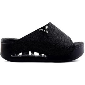 Resim Muya Aero Anatomik Kadın Terlik Baskılı Siyah 