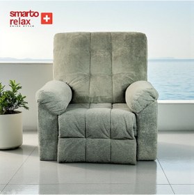 Resim Smarto Relax Tv Koltuğu New York Sabit Ergonomik Kadife/şönil Gri Dekoratif Baba Koltuğu Gri 