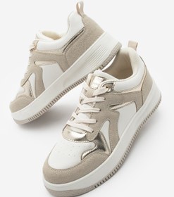 Resim Marjin Kadın Sneaker Yüksek Taban Spor Ayakkabı Aryan Altın 