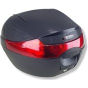 Resim Wogen Motosiklet Arka Çanta 33 Litre Topcase Kızaklı Karbon Siyah 