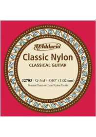 Resim D'addario J2703 Tek Klasik Gitar Teli G 