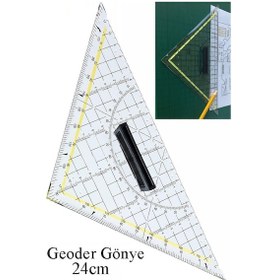 Resim Geoderik Üçgen Cetvel 24cm Ve Pistole Cetvel Takımı 1 Adet Geoder Modelist Terzi Gönyesi Geometrik Açılı Gönye Yıldızlar Çok Renkli 