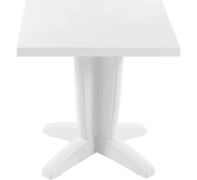 Resim Papatya Bravo Masa Plastik Bahçe Masası Beyaz Kare 70 cm x 70 cm 