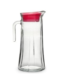 Resim LAV Truva Cam Sürahi Tekli 1,4 L Kulplu Pembe Plastik Kapaklı 