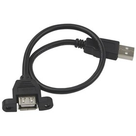 Resim Speeduf Erkek Dişi Panel Tipi Kablosu Siyah Usb 2.0 Tip A 3m 
