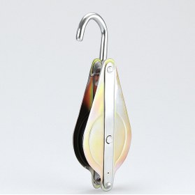 Resim Badem10 Metal İnşaat Makarası 125 mm Dayanıklı Taşıma Yük Kaldırma Kasnak Sistemi Şantiye Vinç Aksesuarı 