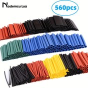 Resim 560 adet Isı Küçültme Tüpü 2:1, Elektrik Tel Kablo Sarma Assorti Elektrik İzolasyon Isı Küçültme Tüpü Kiti, 45Mm Alev Geciktirici Sarma Kablo Kılıfı 