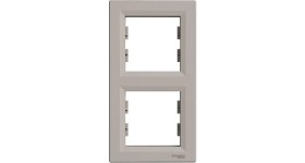 Resim Schneider Asfora 2'li Dikey Çerçeve Bronz 