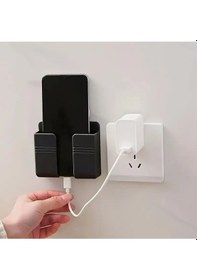 Resim 1 Adet Yapışkanlı Duvara Monte Telefon, Kumanda Tutacağı. Duvara Yapışmalı Telefon Tutacağı. Siyah 