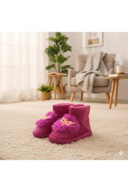 Resim Valenta Sevimli Baykuş Figür Çocuk Bebek Panduf Ev Botu Ev terliği Patik 