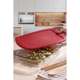 Resim AyrStore Pasabahce 59006 Plastik Kapaklı Borcam Kırmızı 