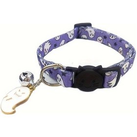 Resim Willowhaven Gzpets Angels Ayar Halloween Kedi Tasması Gri Çan Desenli 