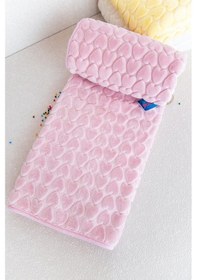 Resim Kalpli Peluş Bebek Battaniyesi Pembe 