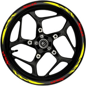 Resim Xmax Kırmızı Yazılı Sarı Pençe Şeritli 002 