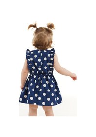 Resim Denokids Puanlı Çilek Kız Bebek Poplin Elbise 