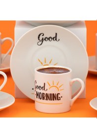 Resim Porsima 06 Porselen 12 Parça Türk Kahve Fincan Takımı 90ml 