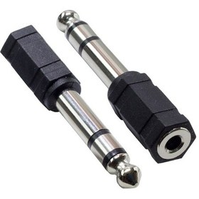 Resim 6.3 Mm Stereo Erkek/3.5mm Dişi Çevirici 3.5mm-6.3mm Yükseltici 